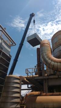 installation of Hybrid plate evaorator into a brasilian sugar factory