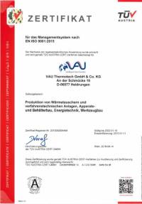 Zertifikat DIN ISO EN 9001:2015