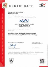 certificate DIN EN ISO 9001:2015